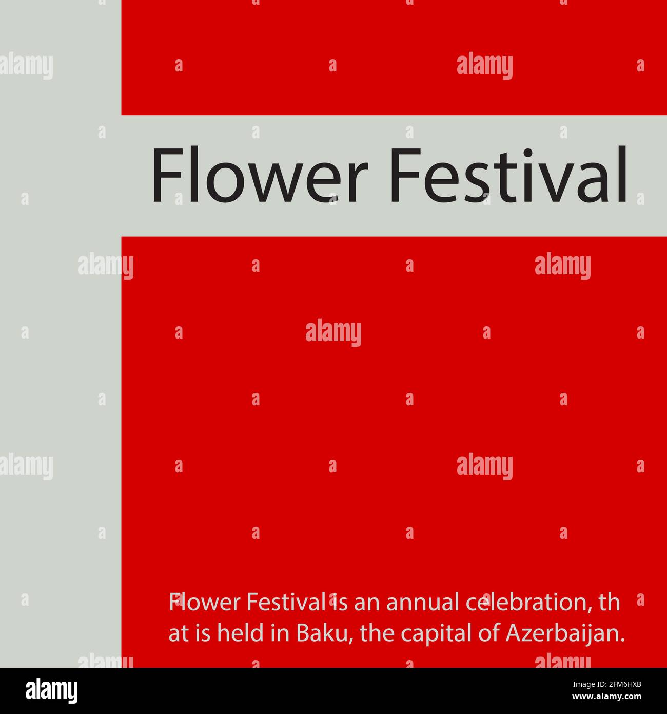 Le Festival des fleurs est une célébration annuelle qui se tient à Bakou, la capitale de l'Azerbaïdjan. Illustration de Vecteur