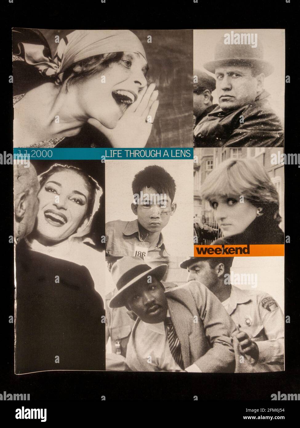 Première page du magazine 'week-end' du journal The Guardian, le 1er janvier 2000. Banque D'Images