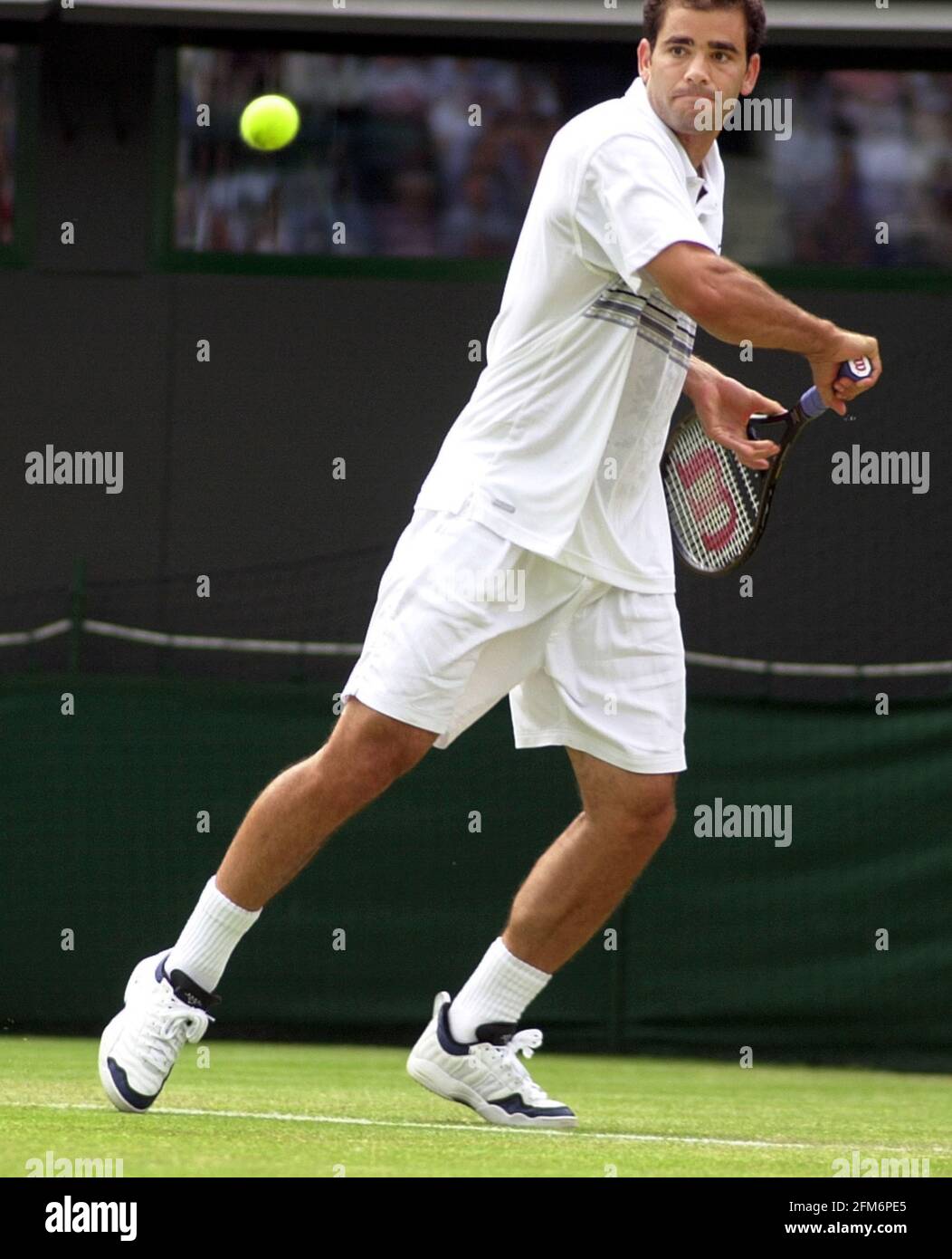 Championnat de tennis de Wimbledon juillet 2001 PETE SAMPRAS Banque D'Images
