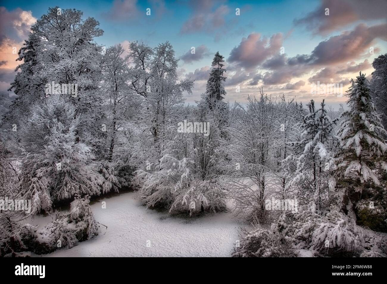 DE - BAVIÈRE : pays des merveilles de l'hiver (HDR-Photography) Banque D'Images