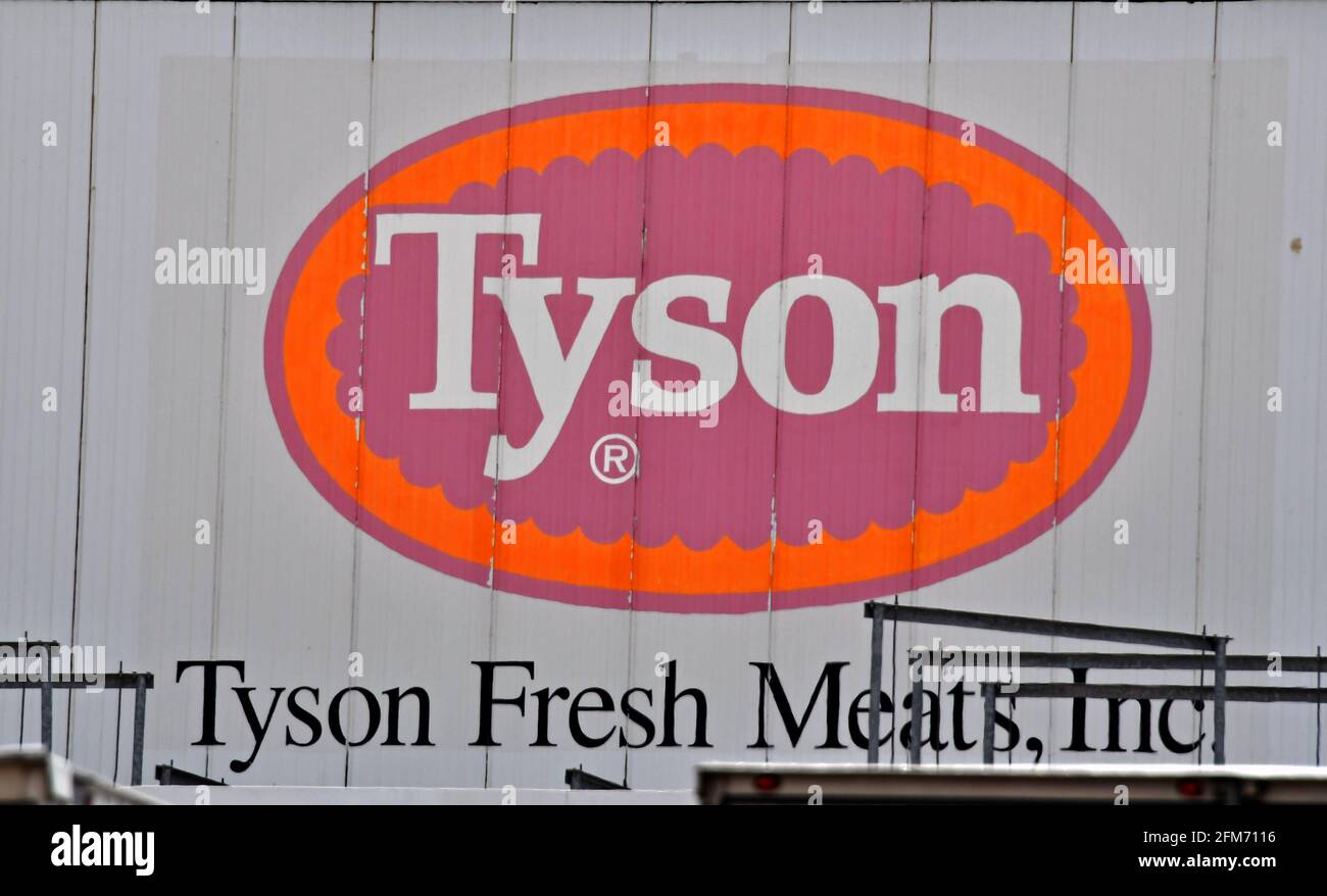 Emporia, Kansas, États-Unis. 6 mai 2021. Vue d'une usine de Tyson Fresh Meats à Emporia, Kansas, 6 MAI 2021. Crédit : Mark Reinstein/Media Punch/Alamy Live News Banque D'Images