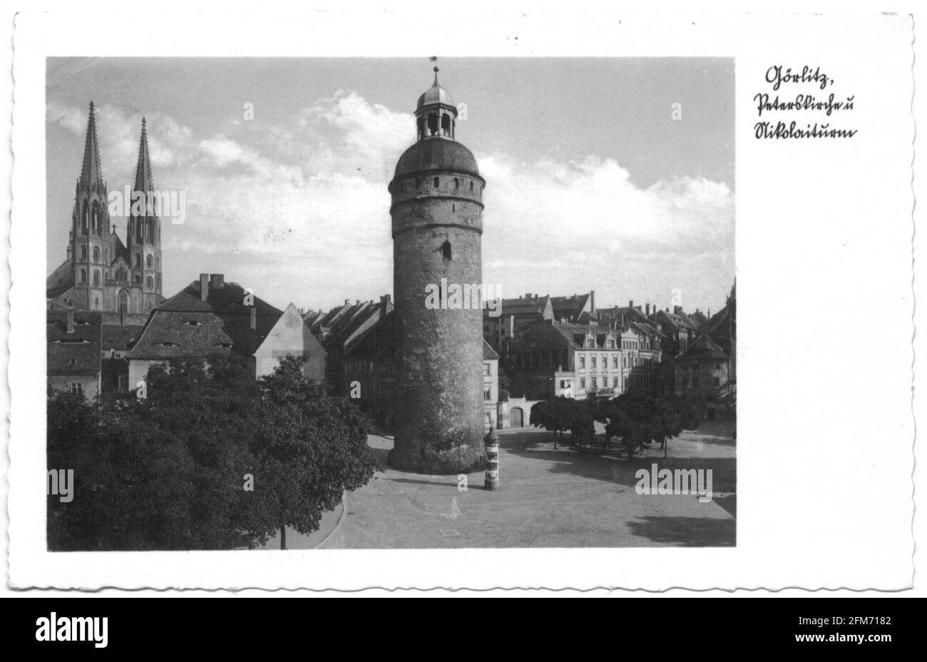 historische Ansicht Ansichtskarte Görlitz , Neiße, Sachsen Deutschland Schlesien Deutsches Reich, goerlitz, zgorzelec Banque D'Images