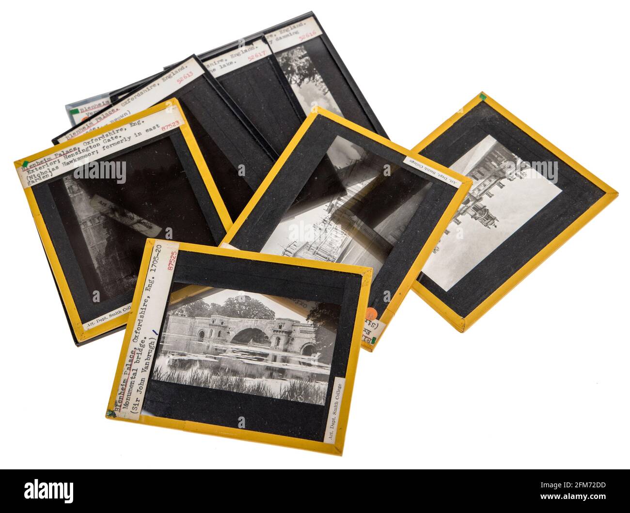 Collection de diapositives lanternes du domaine et quartier de Blenheim, Woodstock, Oxfordshire, Royaume-Uni Banque D'Images