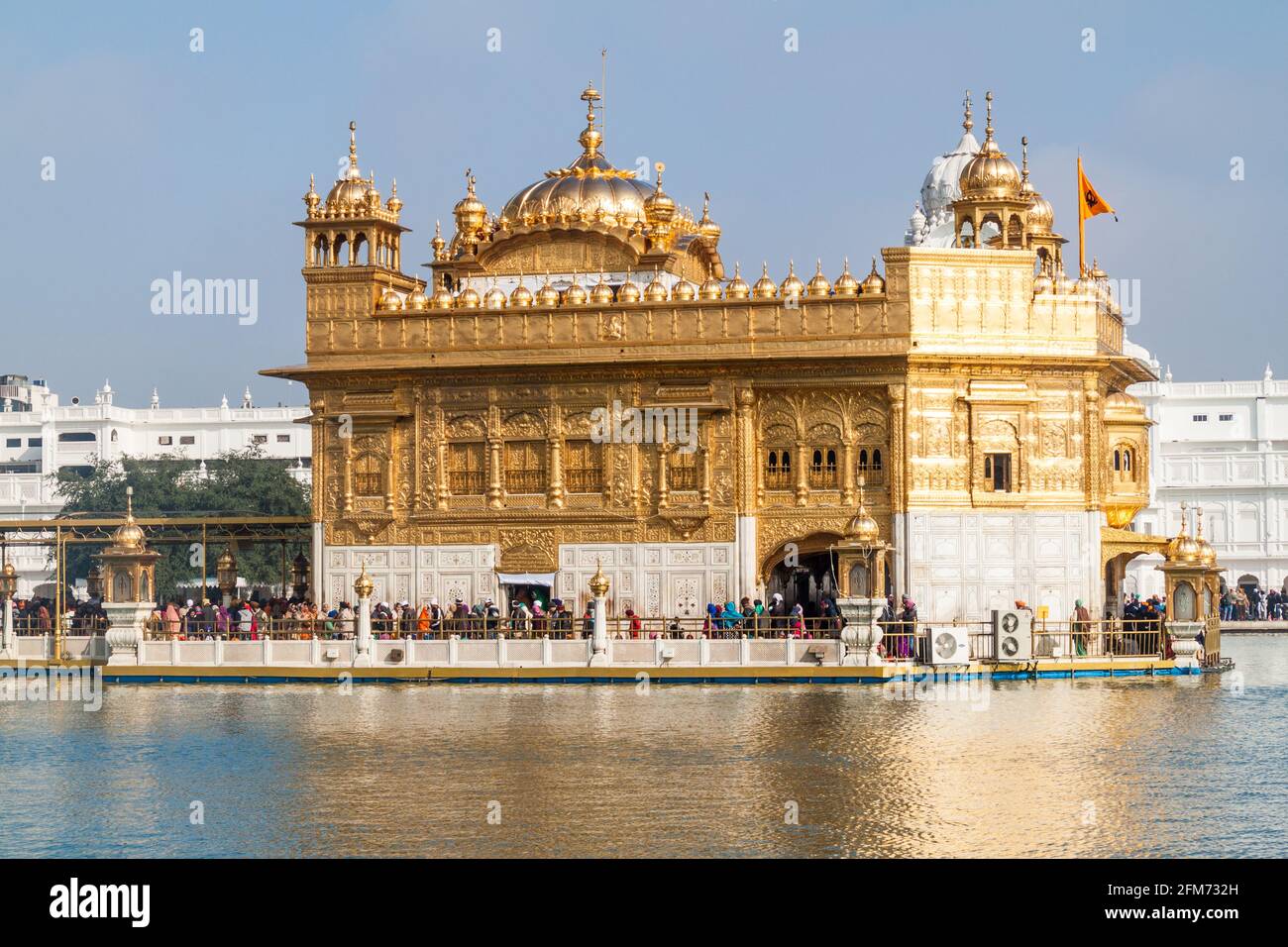 AMRITSAR, INDE - 26 JANVIER 2017 : Temple d'Or Harmandir Sahib à Amritsar, État du Pendjab, Inde Banque D'Images