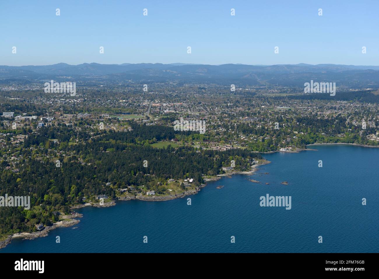 Photo aérienne de Saanich, Victoria, île de Vancouver, Colombie-Britannique Banque D'Images