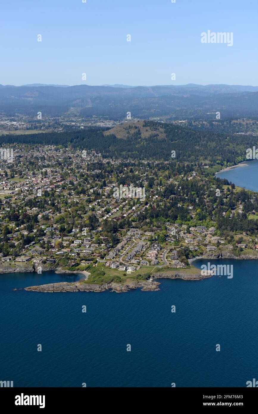 Photo aérienne de Gordon Head, Saanich, île de Vancouver, Colombie-Britannique Banque D'Images