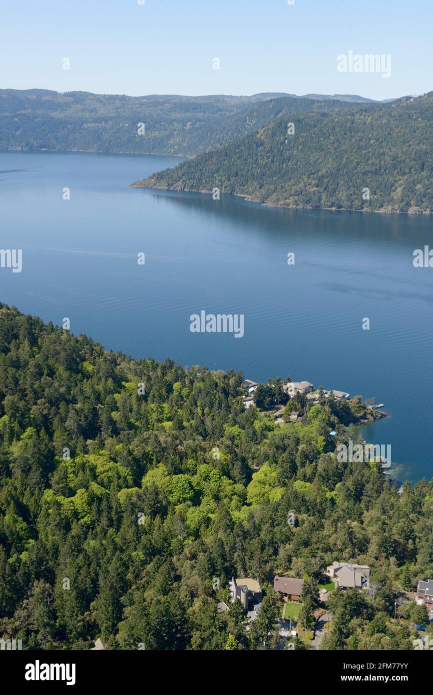 Photo aérienne, île de Vancouver (Colombie-Britannique) Banque D'Images