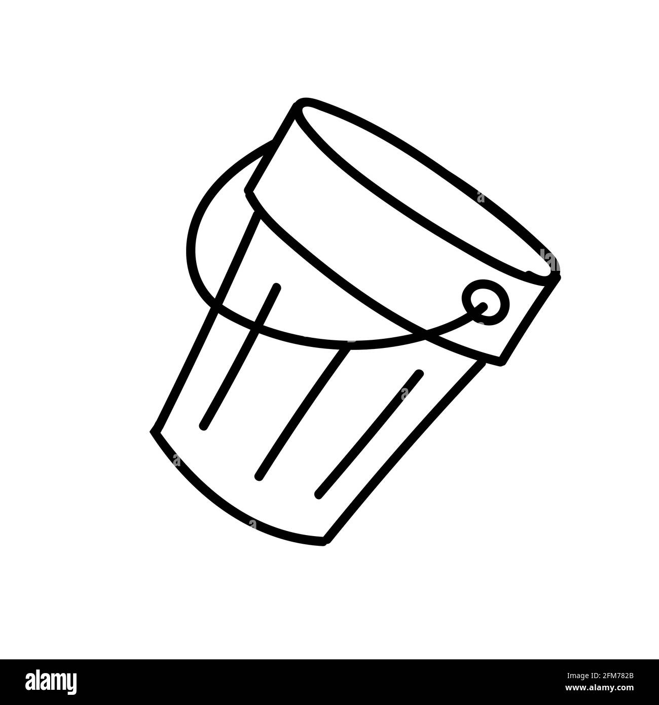 Seau à sable. Illustration de l'effet d'une caniche à dessin manuel Illustration de Vecteur