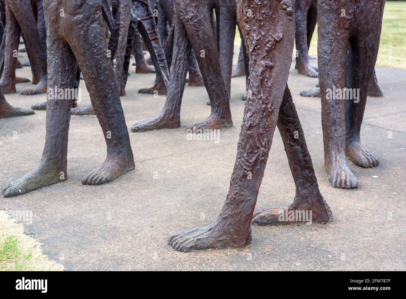 Poznan, wielkopolskie, Pologne, 06.07.2019: Sculpture « non reconnue » de Magdalena Abakanowicz dans le parc Cytadela, Poznan, Pologne Banque D'Images