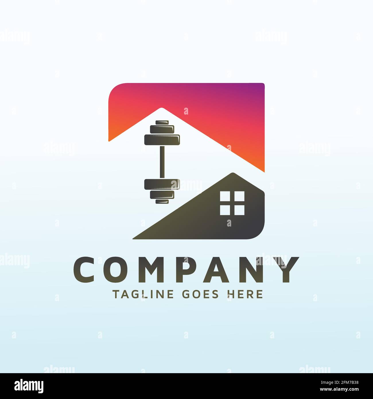 Logo Custom Homes Builder avec icône de forme physique Illustration de Vecteur