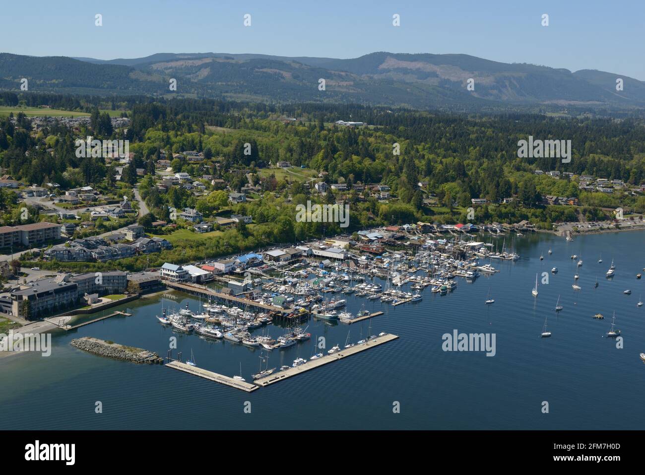 Photo aérienne, île de Vancouver (Colombie-Britannique) Banque D'Images