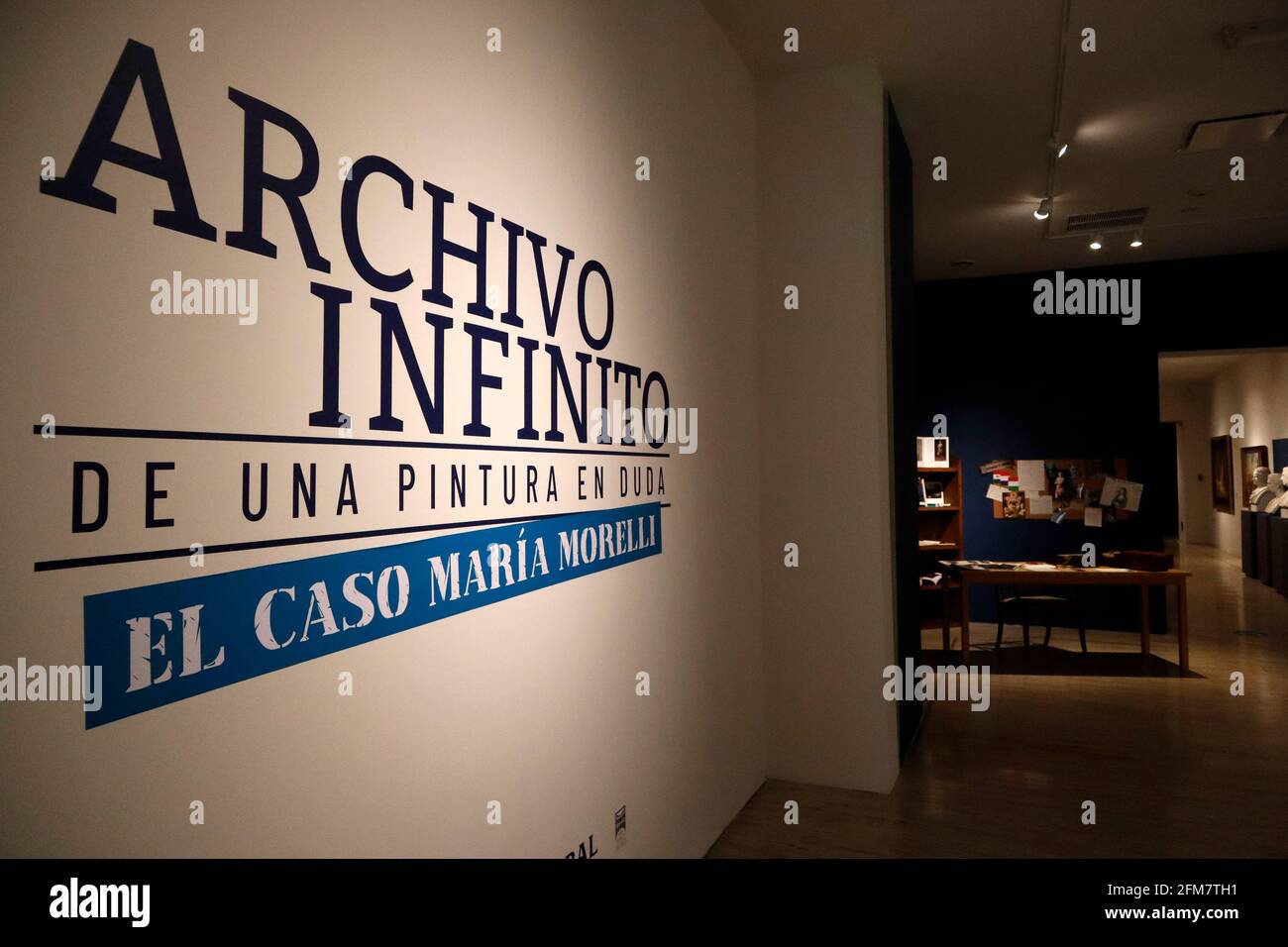 MEXICO, MEXIQUE - MAI 6: Le Museo Nacional de San Carlos rouvre avec l'exposition 'Infinite archive d'un tableau en doute. Le cas de Maria Morelli'; objets d'art et documents; du 6 mai au 15 août 2021. L'exposition 'l'archive infinie d'une peinture dans le doute. Le cas de Maria Morelli, est composé d'œuvres, de sculptures, de gravures et de photographies, liées à l'œuvre Saint Jean-Baptiste enfant (1855-57), attribuée à l'origine à l'artiste français Jean-Auguste-Dominique Ingres. Photo le 6 mai 2021 à Mexico, Mexique. Crédit : Luis Barron/Groupe Eyepix/accès photo Banque D'Images