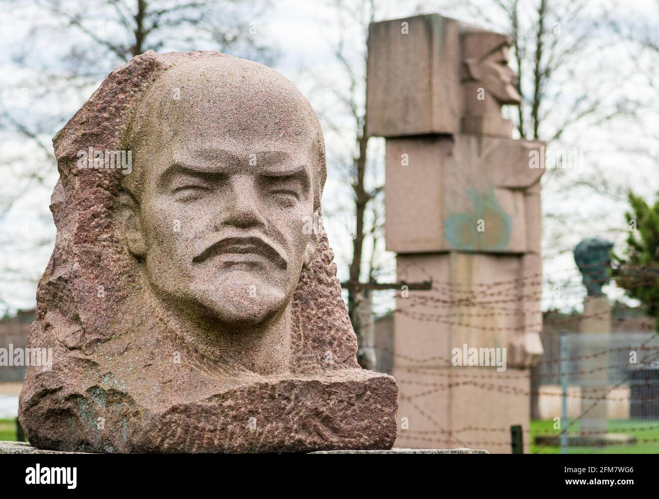 Buste en marbre de Lénine, révolutionnaire russe, homme politique, président du Conseil des commissaires du peuple de l'Union soviétique Banque D'Images