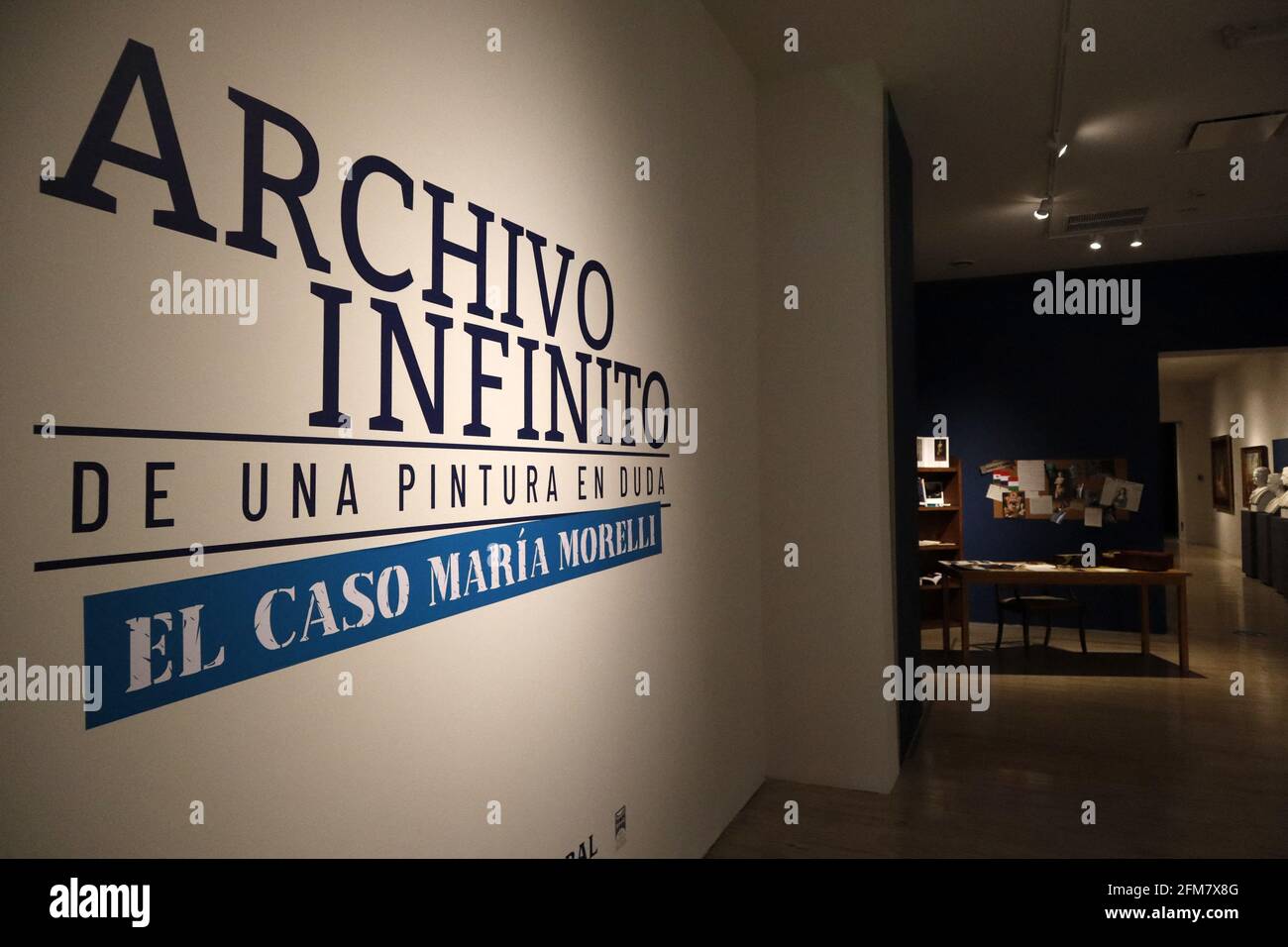 Le Museo Nacional de San Carlos rouvre avec l'exposition 'Infinite archive d'un tableau dans le doute. Le cas de Maria Morelli'; objets d'art et documents; du 6 mai au 15 août 2021. L'exposition 'l'archive infinie d'une peinture dans le doute. Le cas de Maria Morelli, est composé d'œuvres, de sculptures, de gravures et de photographies, liées à l'œuvre Saint Jean-Baptiste enfant (1855-57), attribuée à l'origine à l'artiste français Jean-Auguste-Dominique Ingres. Le 6 mai 2021 à Mexico, Mexique. Photo de Luis Barron/Eyepix/ABACAPRESS.COM Banque D'Images
