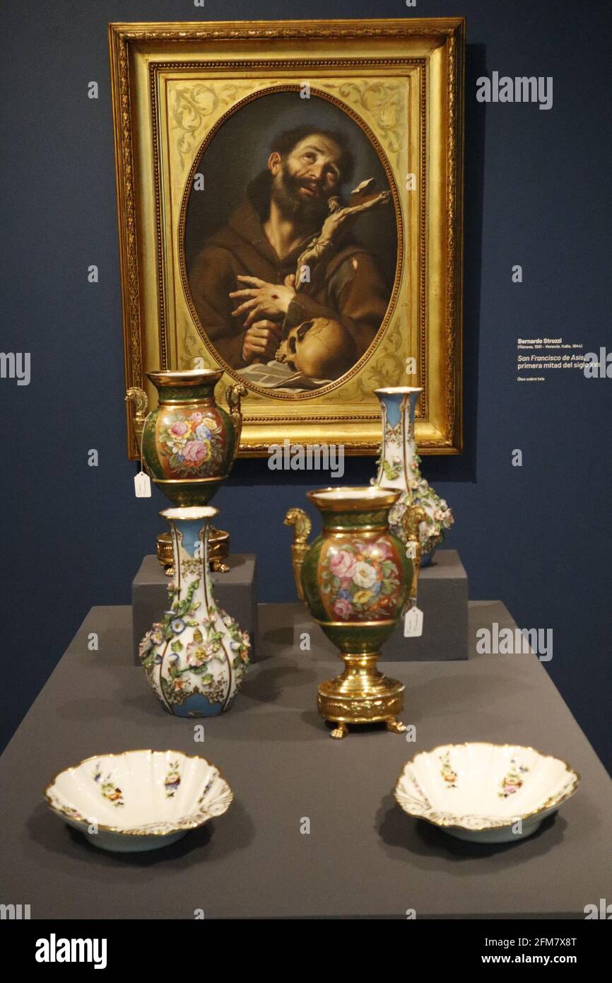 Le Museo Nacional de San Carlos rouvre avec l'exposition 'Infinite archive d'un tableau dans le doute. Le cas de Maria Morelli'; objets d'art et documents; du 6 mai au 15 août 2021. L'exposition 'l'archive infinie d'une peinture dans le doute. Le cas de Maria Morelli, est composé d'œuvres, de sculptures, de gravures et de photographies, liées à l'œuvre Saint Jean-Baptiste enfant (1855-57), attribuée à l'origine à l'artiste français Jean-Auguste-Dominique Ingres. Le 6 mai 2021 à Mexico, Mexique. Photo de Luis Barron/Eyepix/ABACAPRESS.COM Banque D'Images
