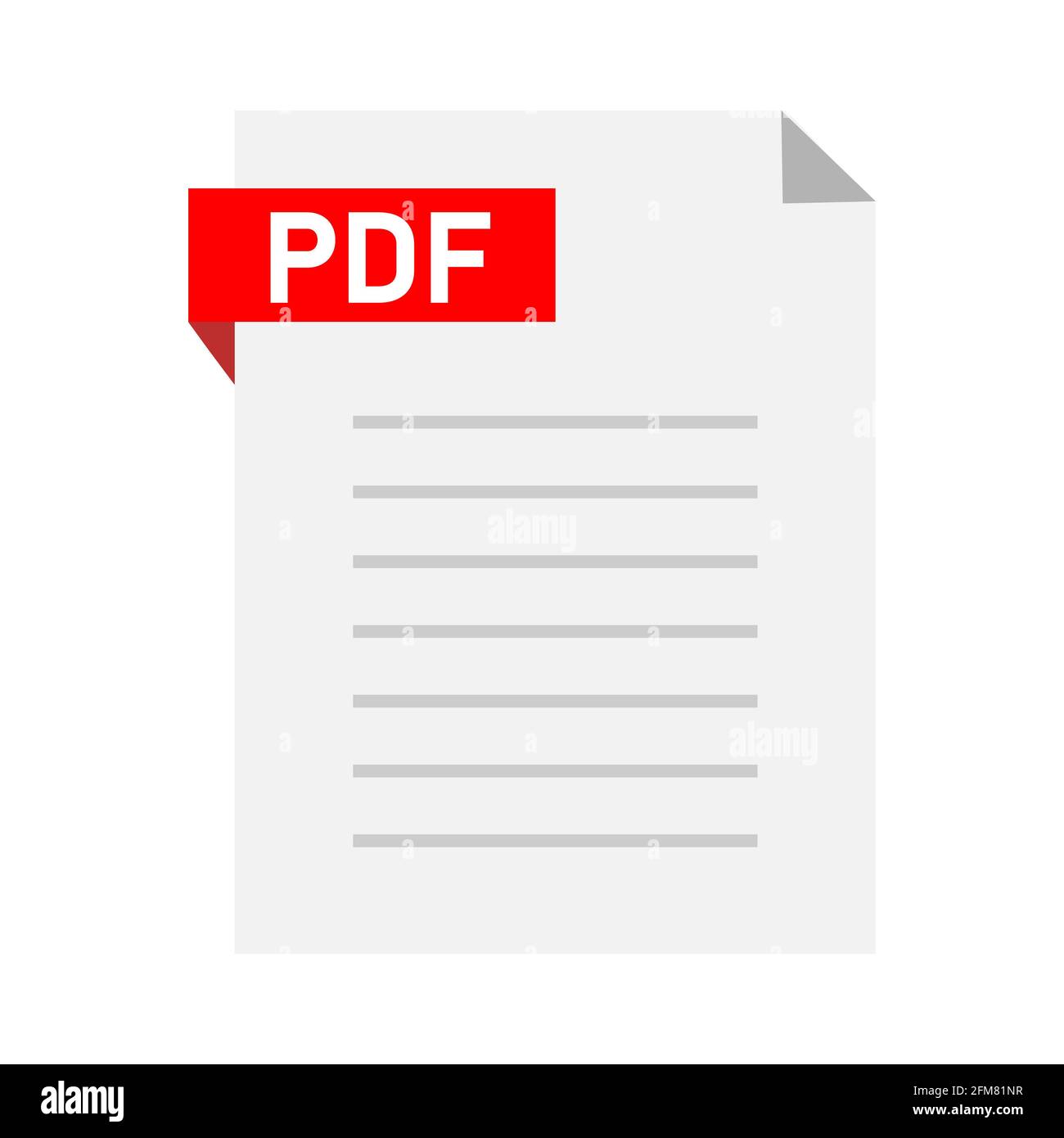 icône de note de document pdf sur fond blanc. panneau de feuille de papier.  concept commercial de document de bloc-notes pdf. style plat Photo Stock -  Alamy