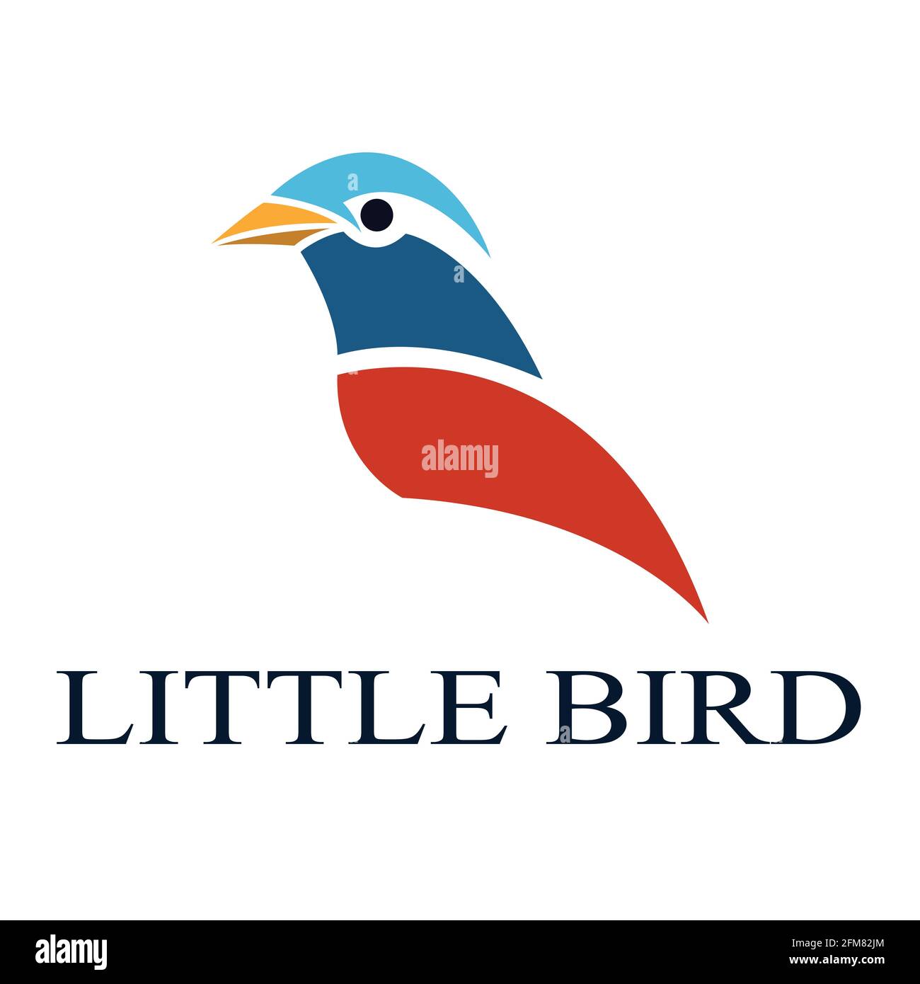 L'image vectorielle abstraite d'un petit oiseau. Elle convient à la fabrication de logos ou de décorations. Illustration de Vecteur