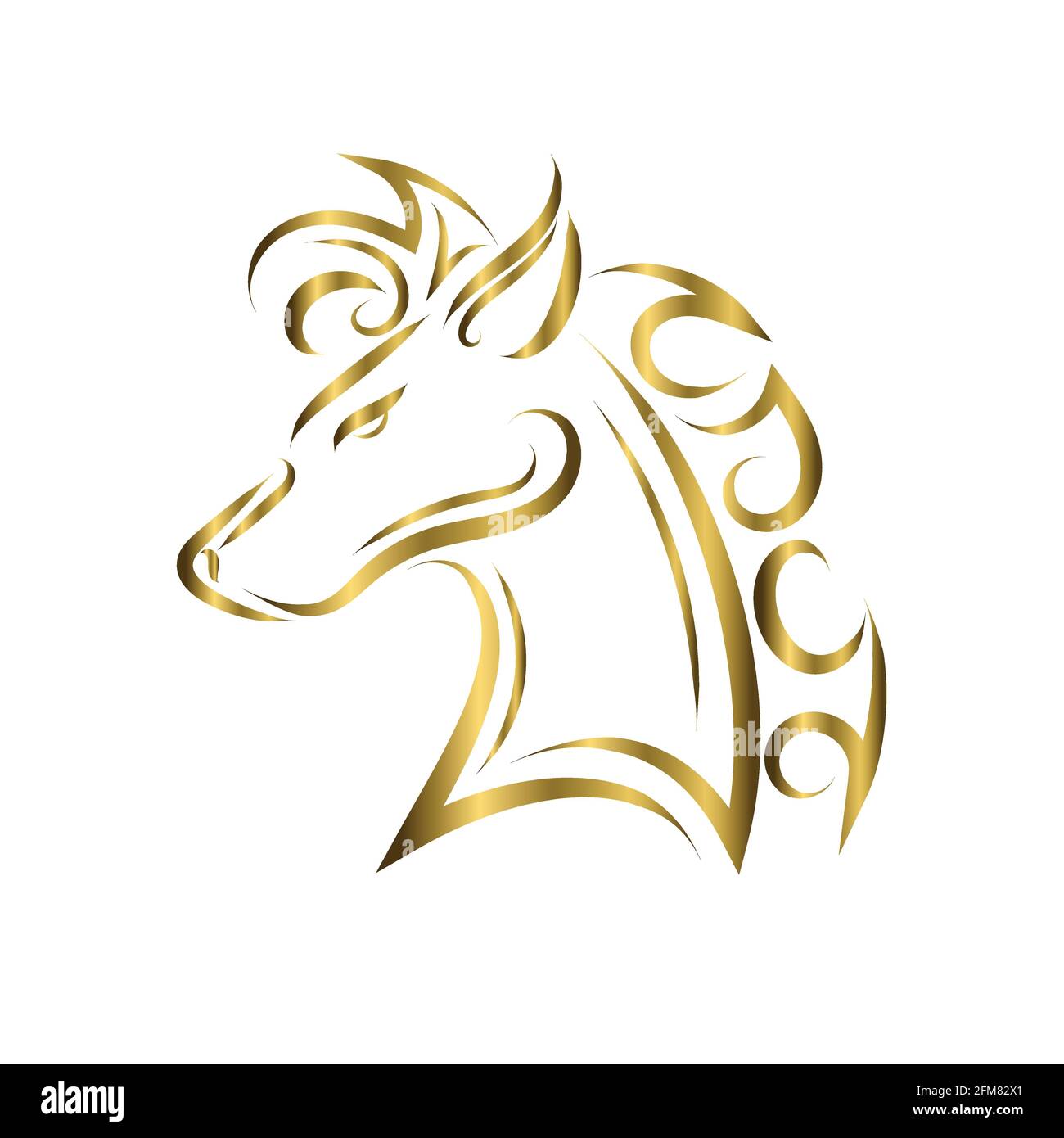 Art noir et blanc de la tête de cheval. Bon usage pour symbole, mascotte, icône, avatar, tatouage, T-shirt, logo ou tout autre motif que vous voulez. Illustration de Vecteur