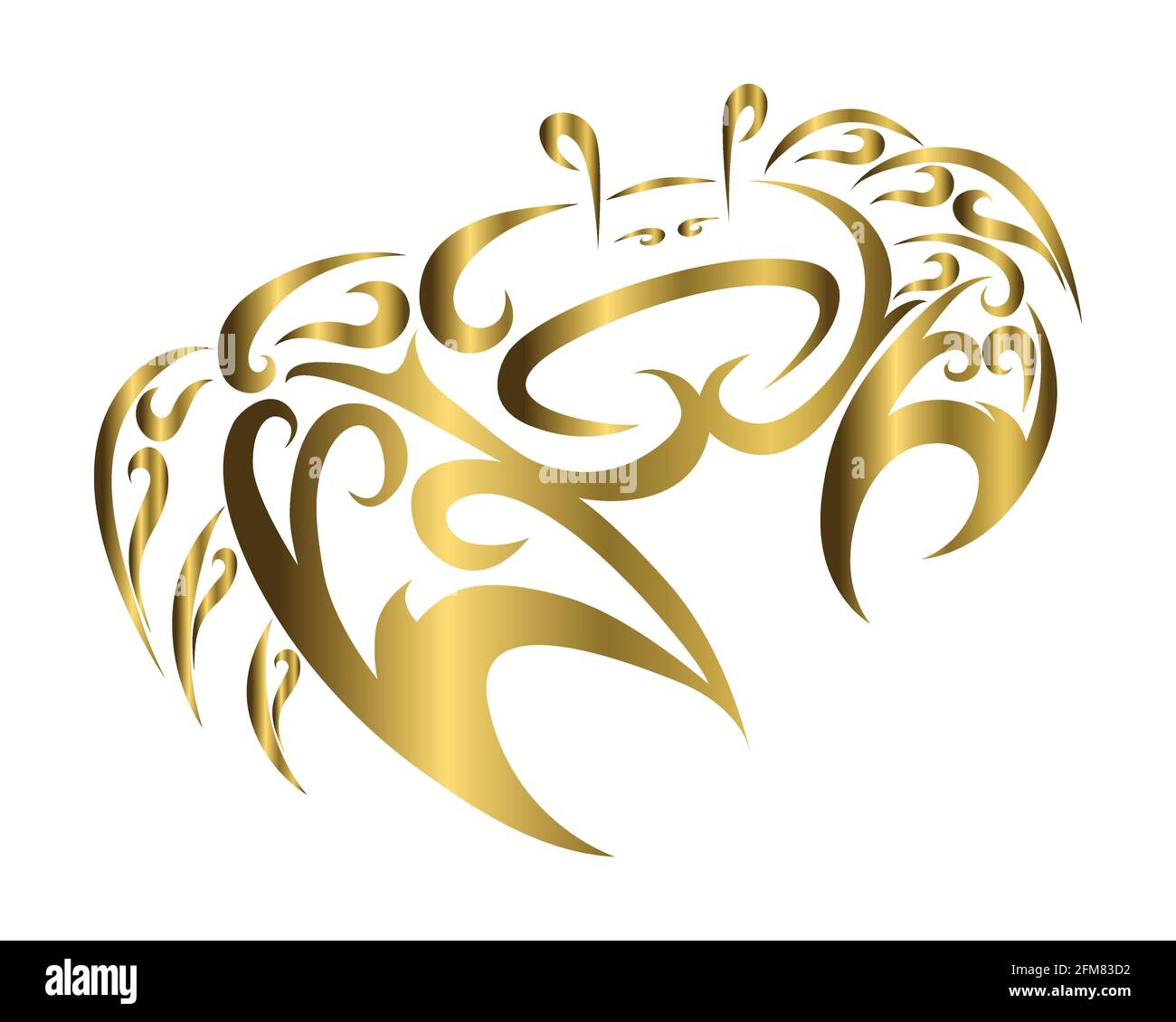 Logo vectoriel de crabes Fiddler. C'est le signe du zodiaque du cancer. Illustration de Vecteur