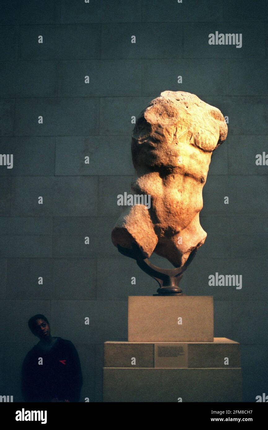 Un morceau des Marbles d'Elgin au British Museum 1997 Banque D'Images