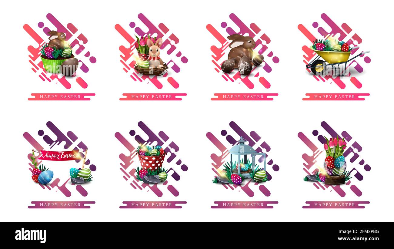 Soldes de Pâques, jusqu'à 50 rabais, grande collection pop-up de remise en forme liquide abstrait avec des icônes de Pâques pour votre site Web. Réductions modernes pour Pâques bann Banque D'Images