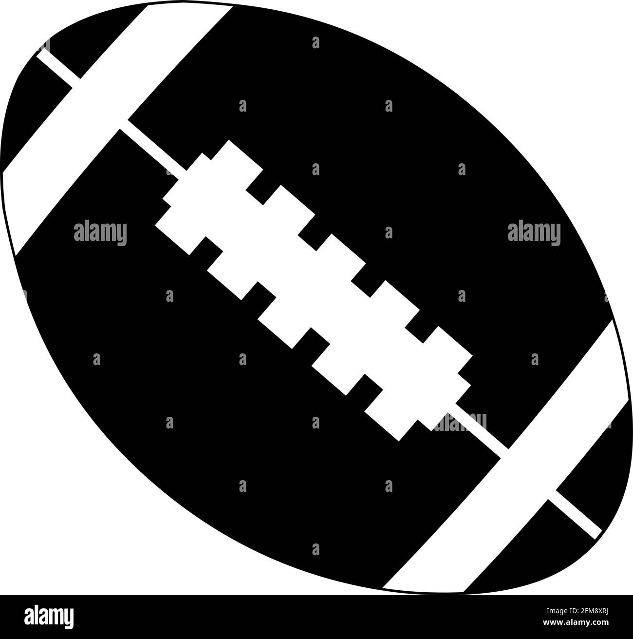Illustration vectorielle d'une icône de football américain ou de rugby Illustration de Vecteur