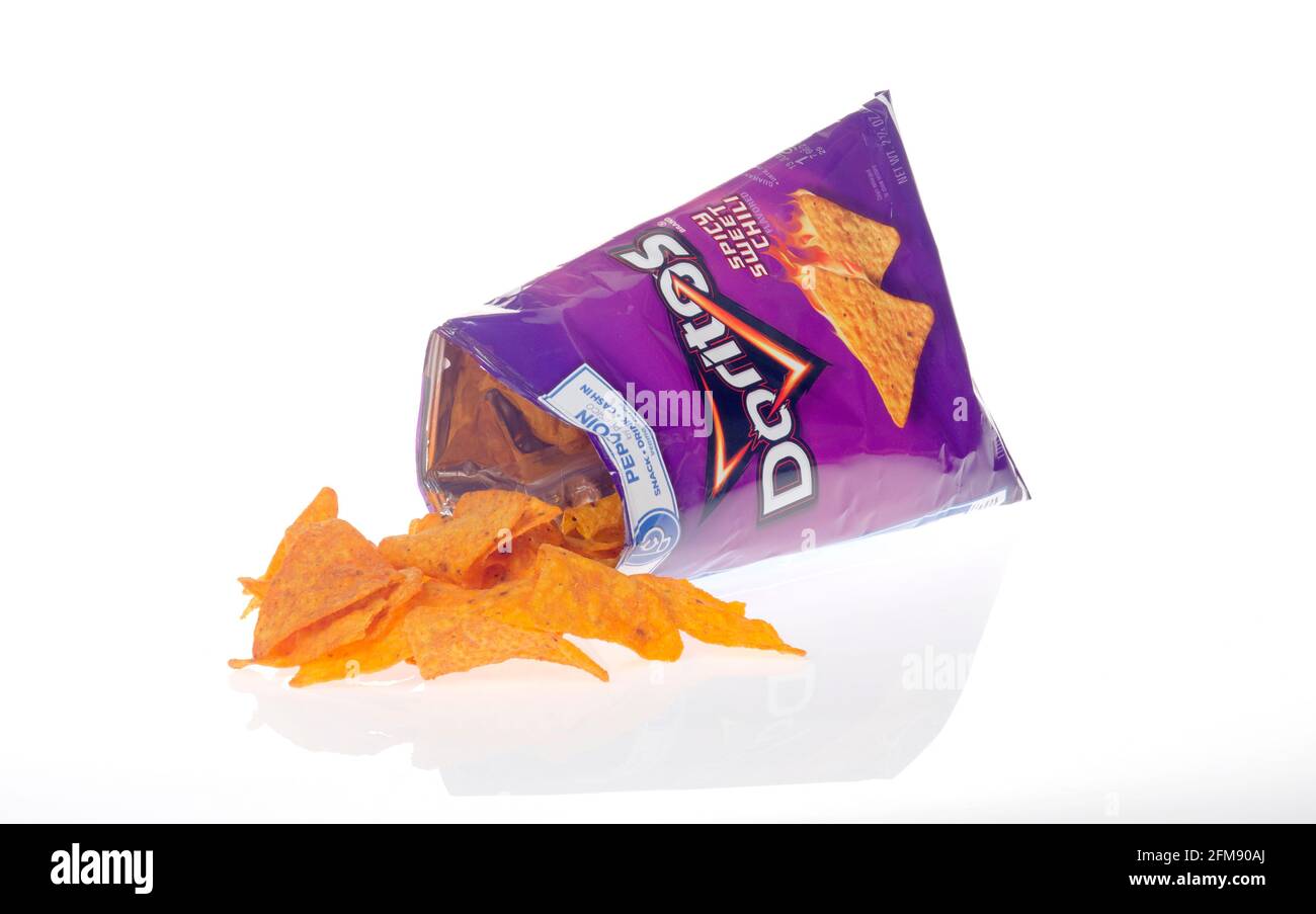 Doritos saveur de piment doux épicé Banque D'Images