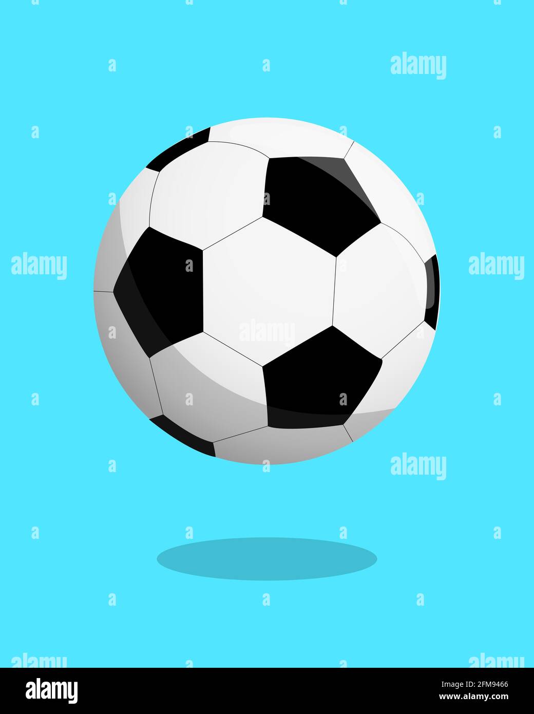Ballon de football sur fond bleu. Illustration du vecteur eps de football Illustration de Vecteur