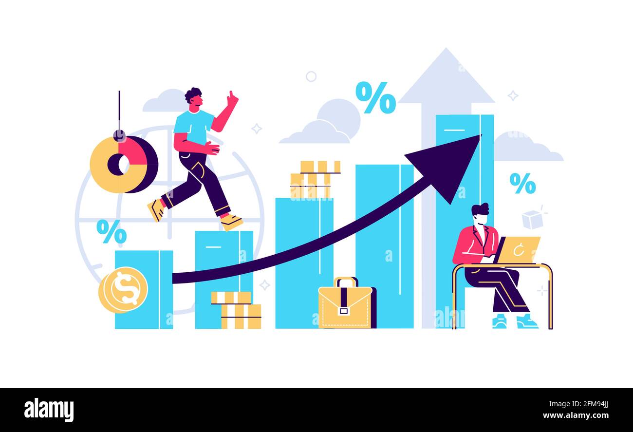 Services bancaires, analyse commerciale et gestion financière de patrimoine Illustration de Vecteur