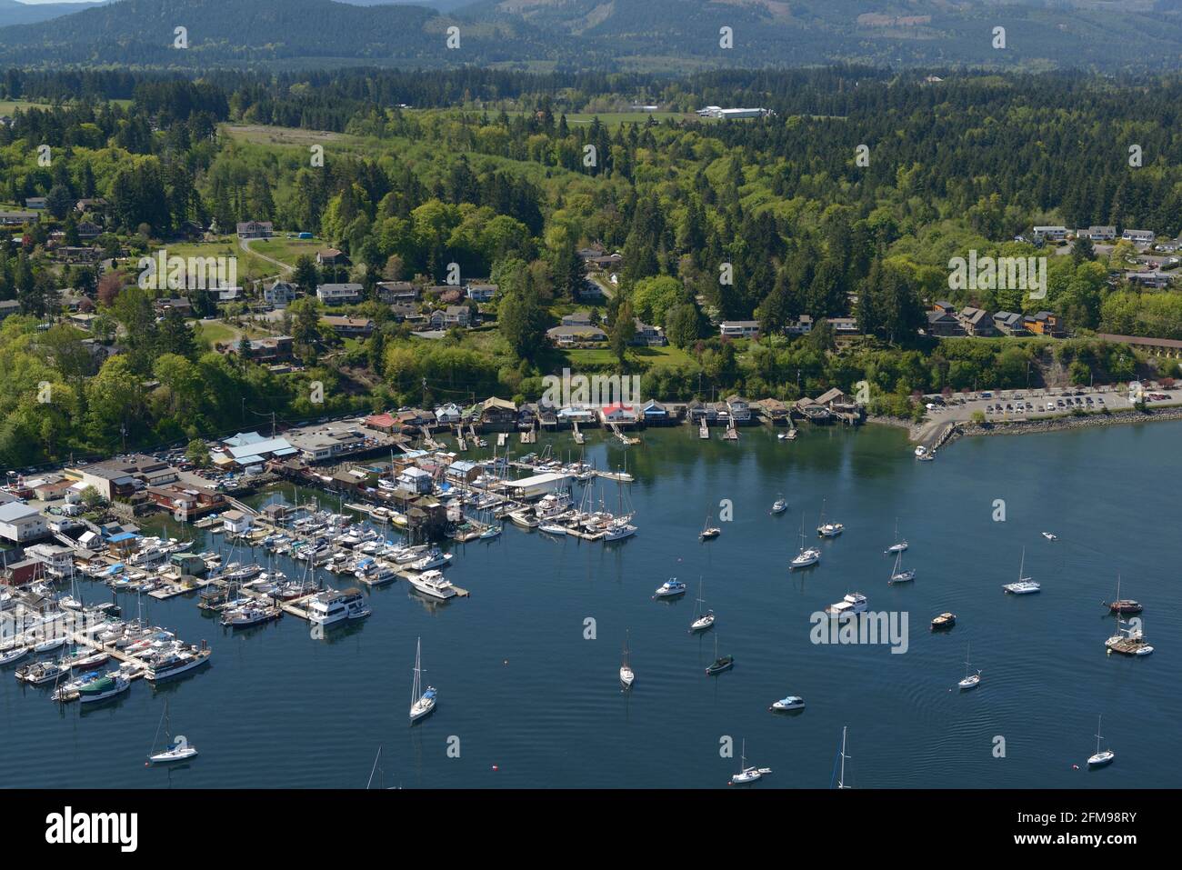 Photo aérienne, île de Vancouver (Colombie-Britannique) Banque D'Images