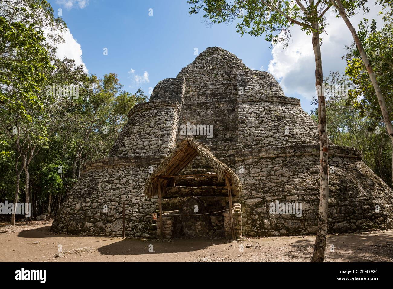 Observatoire astronomique sur les ruines mayas de Coba, Quintana Roo, péninsule du Yucatan, Mexique Banque D'Images
