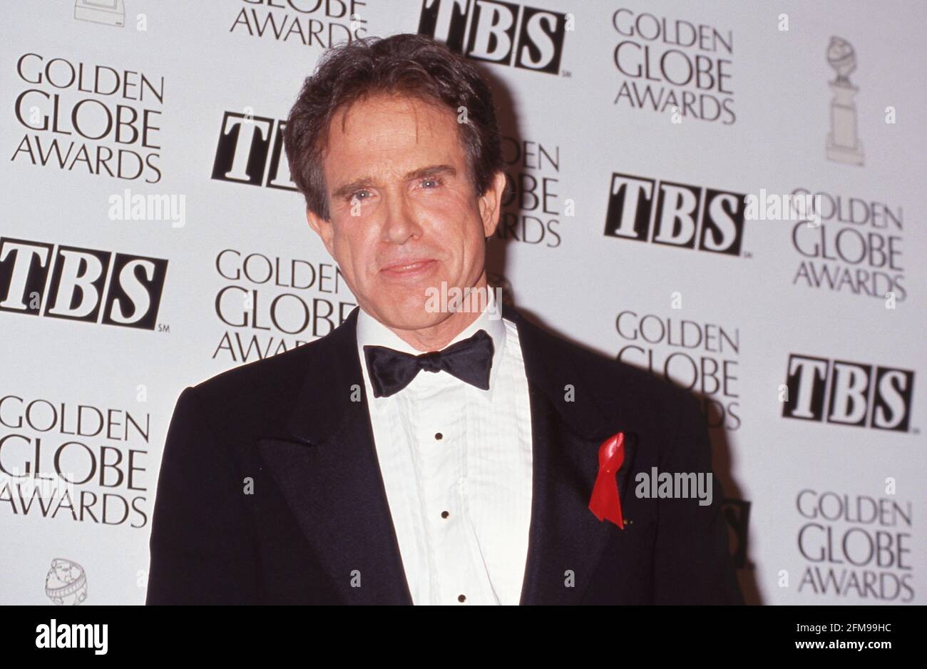 Warren Beatty au 49e Golden Globe Awards annuel à l'hôtel Beverly Hilton à Beverly Hills, Californie 18 janvier 1992 crédit: Ralph Dominguez/MediaPunch Banque D'Images