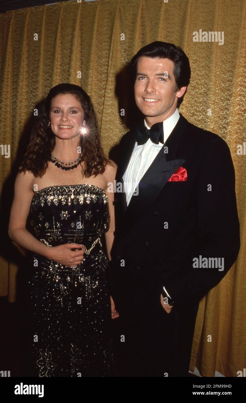 Stephanie Zimbalist et Pierce Brosnan aux Prix du choix des personnes 1984 le 15 mars 1984 crédit : Ralph Dominguez/MediaPunch Banque D'Images