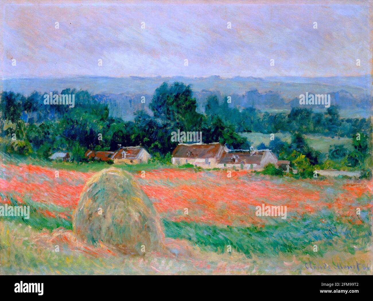 Haystack à Giverny – artiste : Claude Monet 1866 Banque D'Images