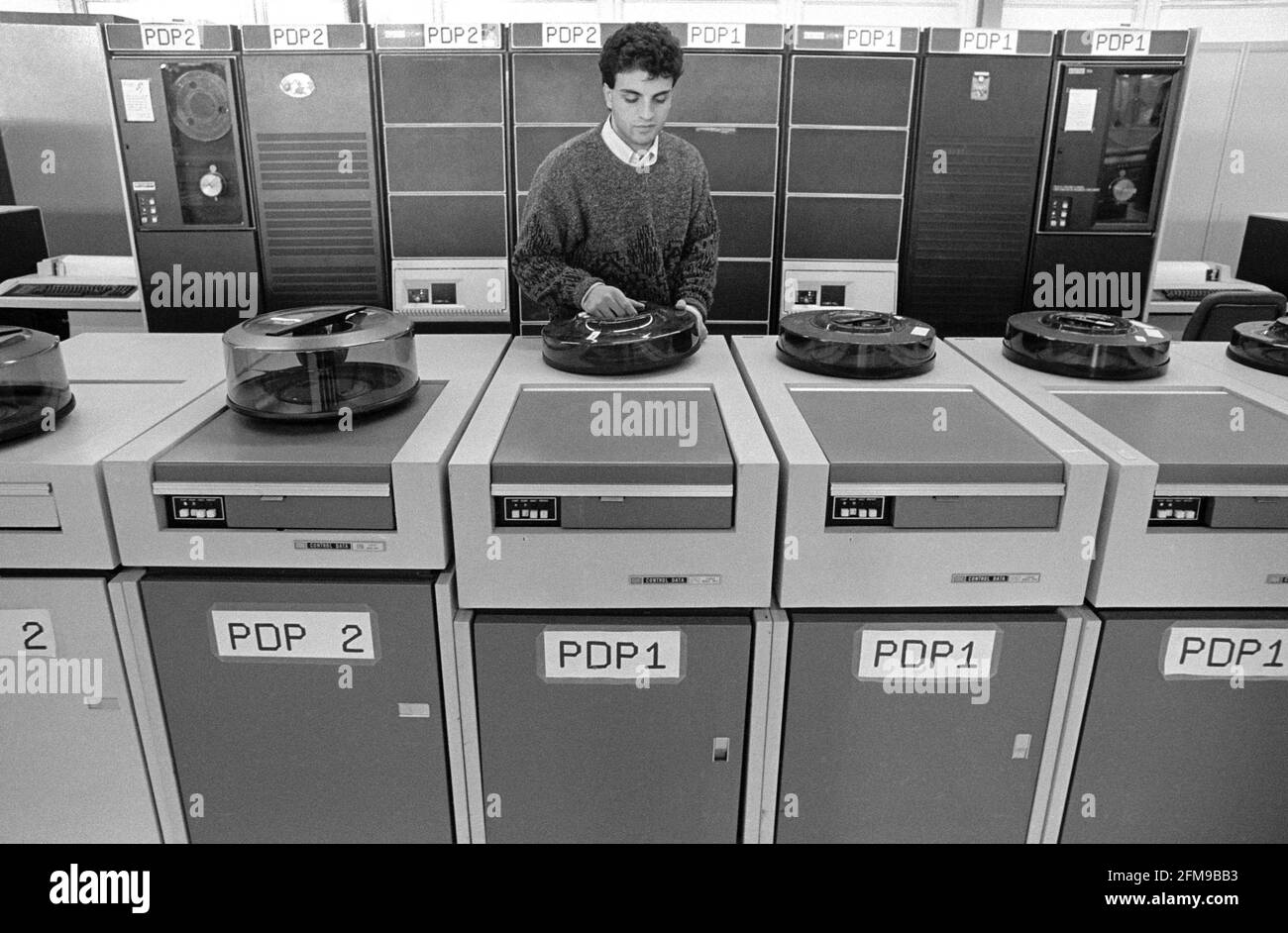 Milan (Italie), Italtel Computer Center à Castelletto di Settimo Milanese (février 1987) Banque D'Images