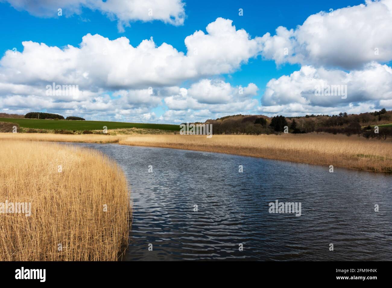 Le fleuve Ythan à Logie Buchan, Aberdeenshire, Écosse Banque D'Images