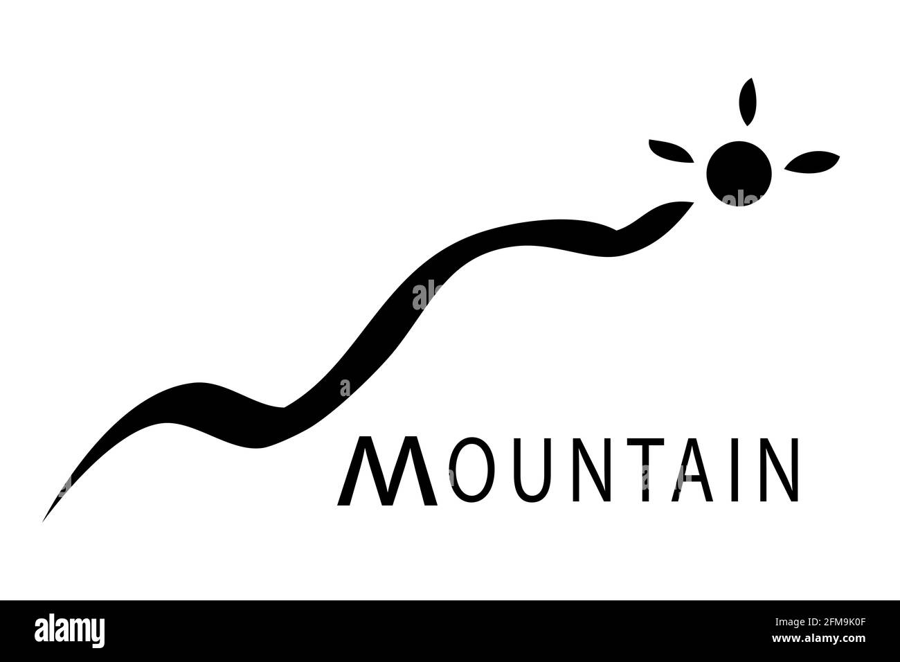 Logo noir pour montagne, terrain de camping, communauté ou autre nature connexe, isolé sur blanc Illustration de Vecteur