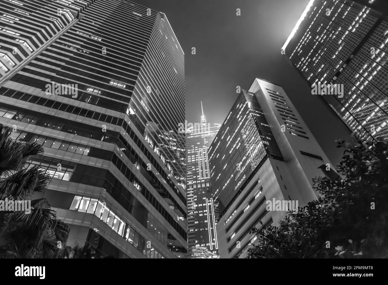 Gratte-ciels dans le centre de Hong Kong Banque D'Images