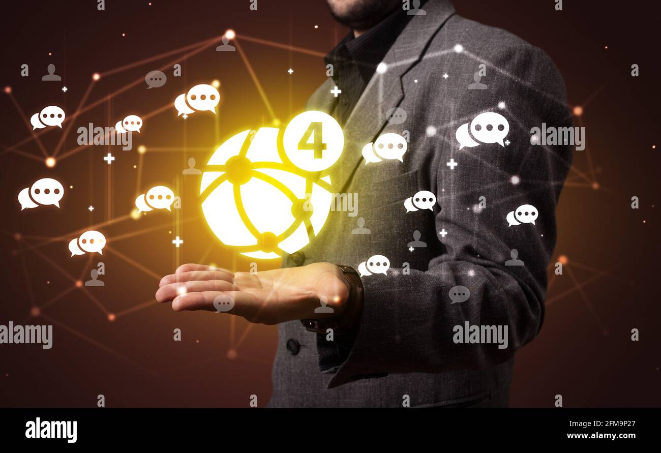 Icônes des réseaux sociaux Banque D'Images