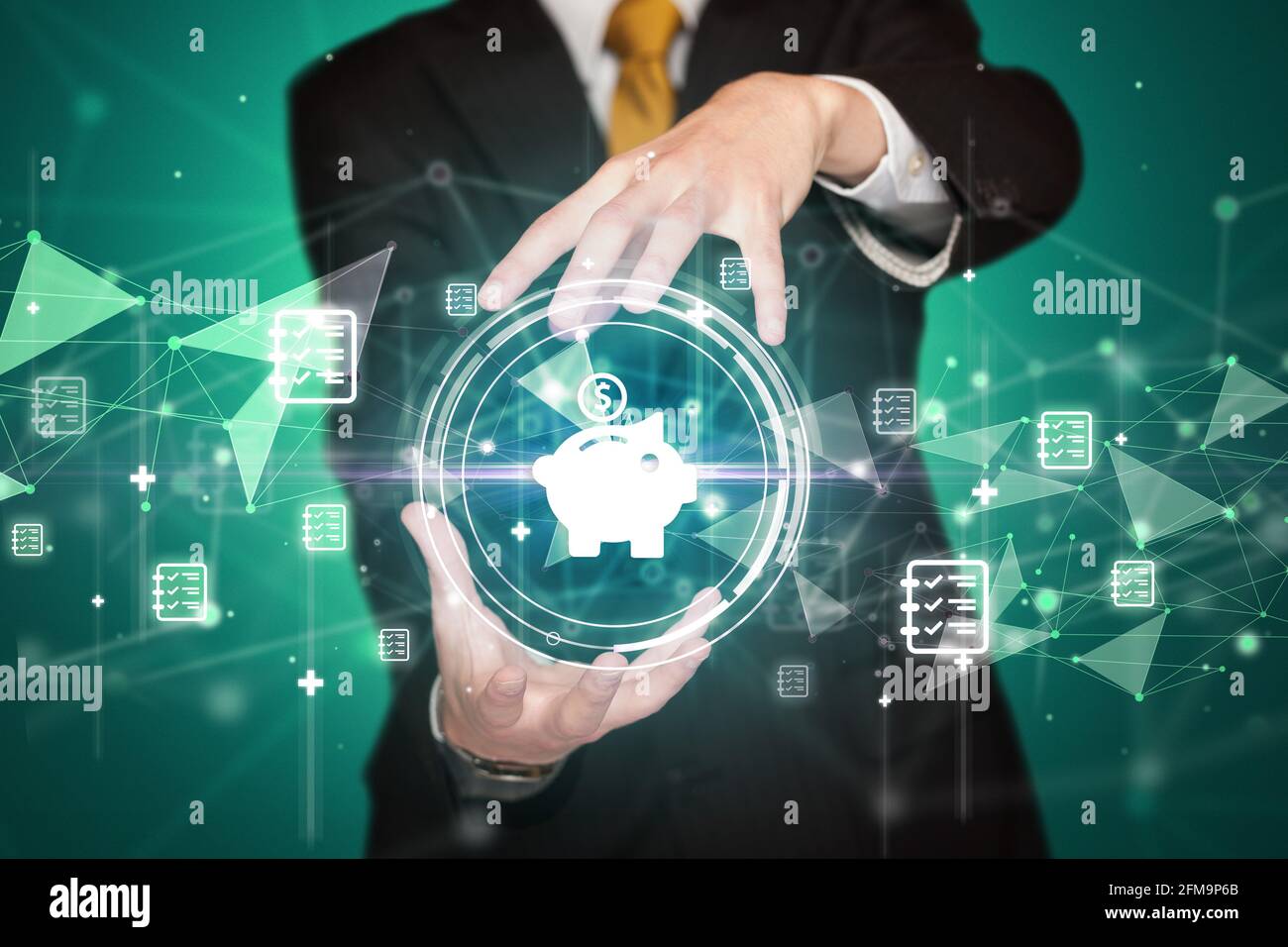 Business Holdig icônes concept Banque D'Images