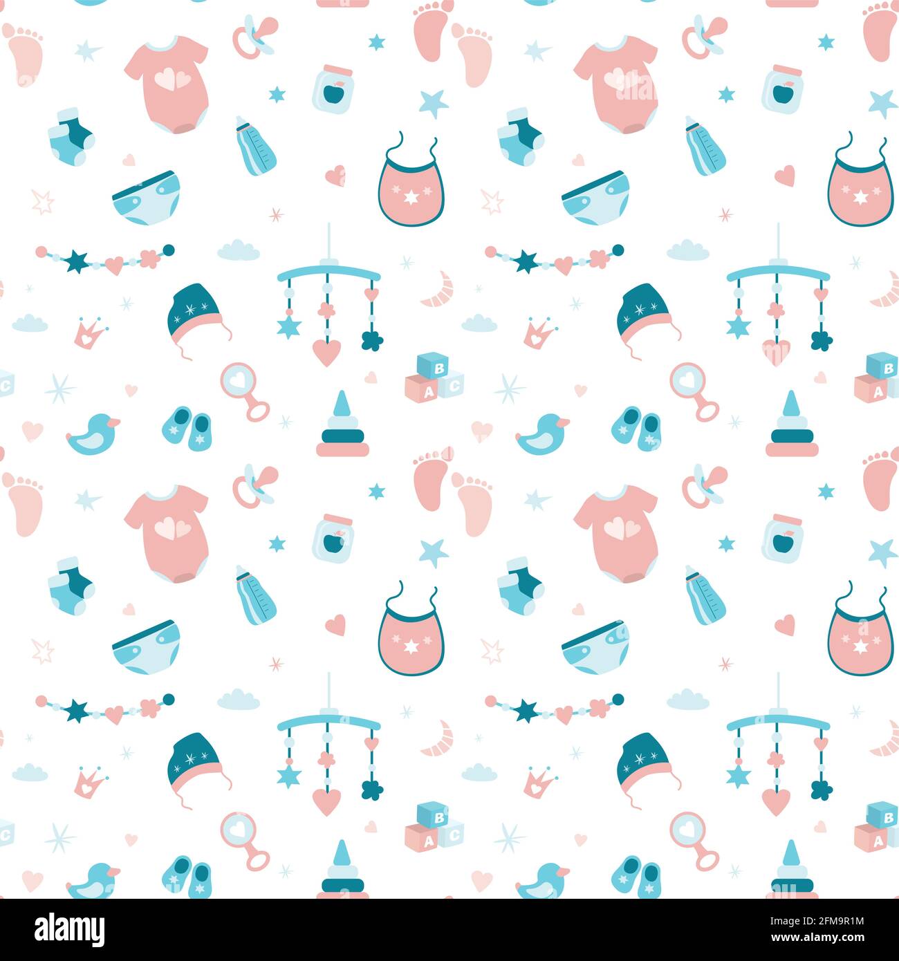 Motif Sans Coutures Avec Elements Et Objets Pour Bebe Decoration De Fond Symboles Et Icones Bebe Banderole Texturee Pour Impression F Image Vectorielle Stock Alamy