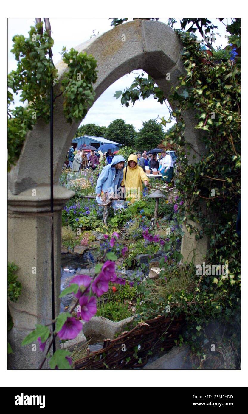 Premier jour du spectacle de fleurs de Hampton court... photo David Sandison 2/7/2002 Banque D'Images