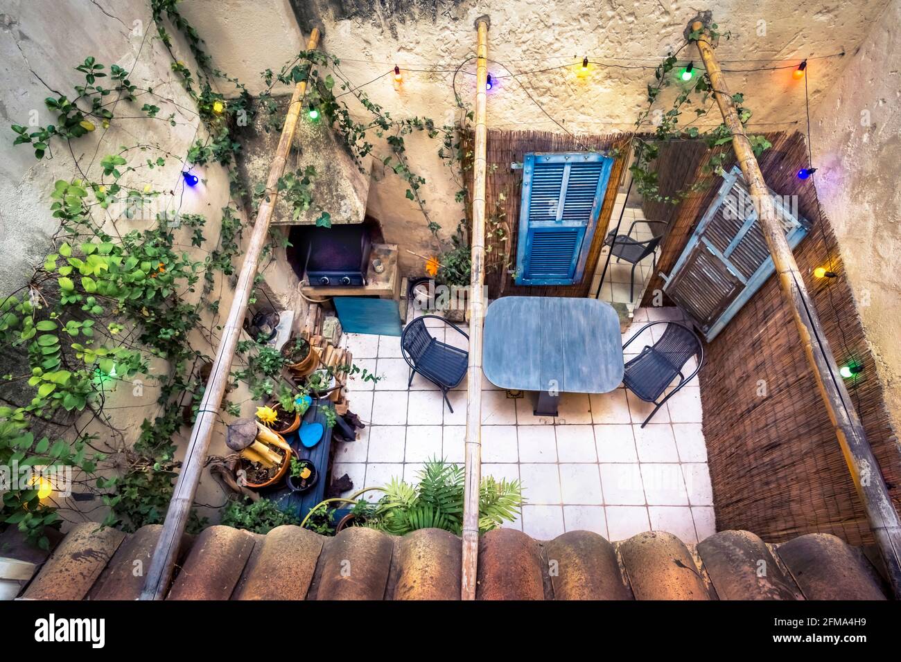 Cour de Coursan Banque D'Images