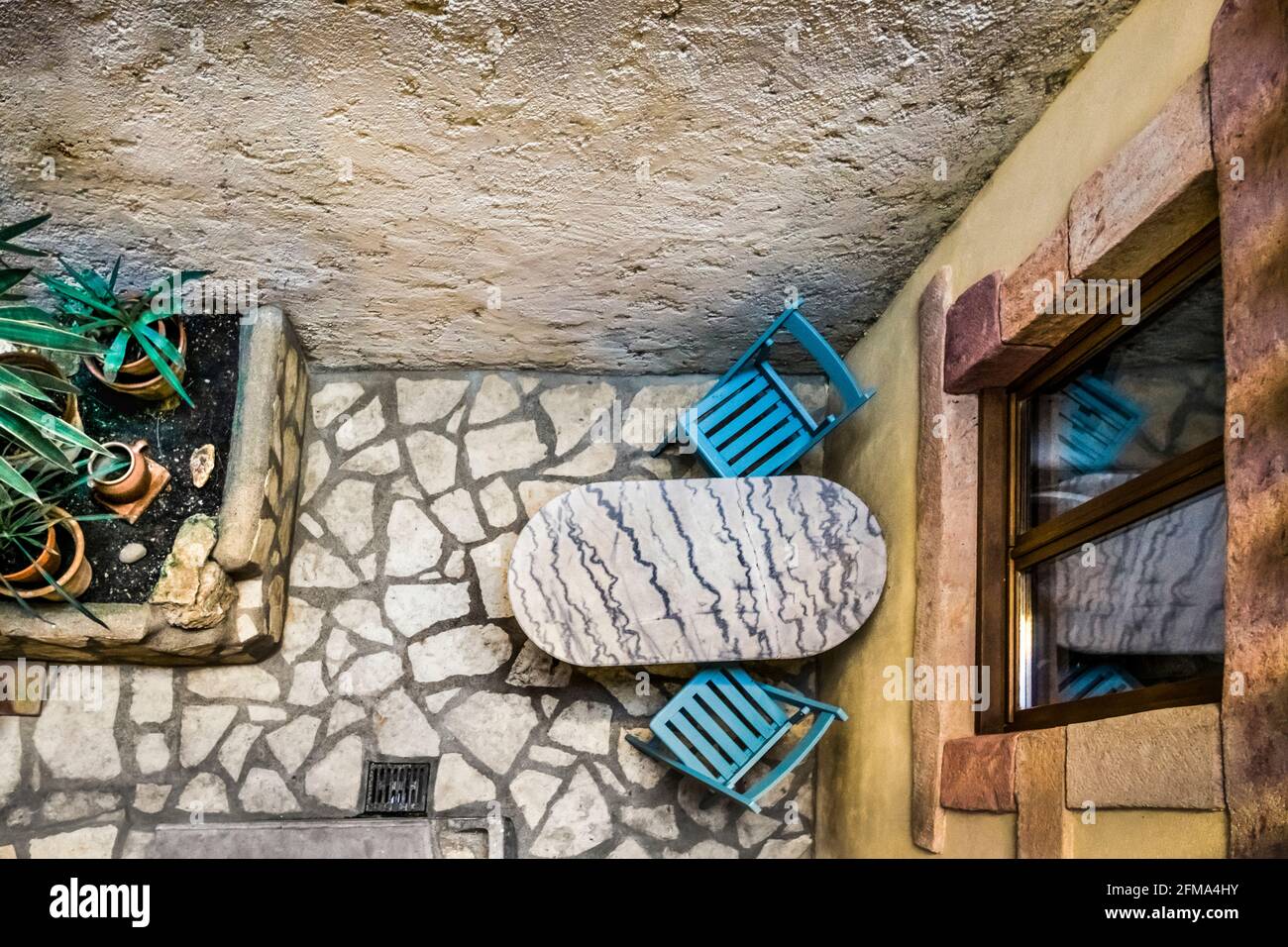 Cour de Coursan Banque D'Images