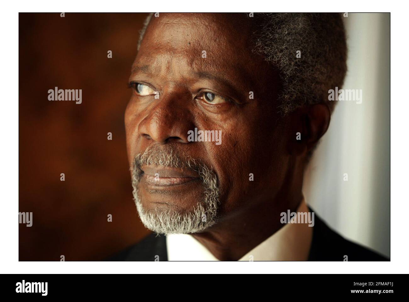 Kofi Annan.....photographié dans un hôtel de londres.pic David Sandison 5/9/2005 Banque D'Images