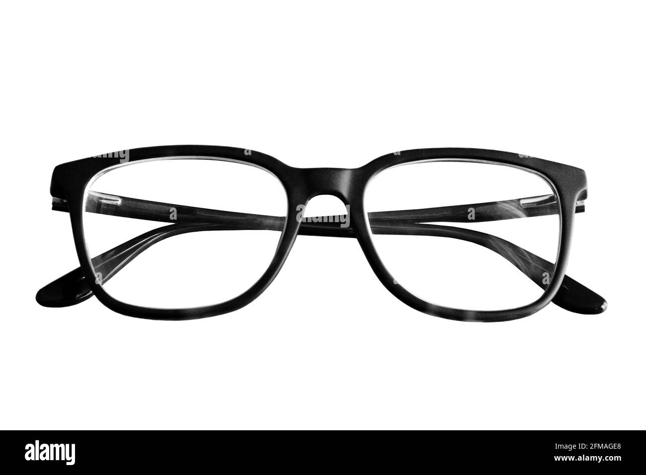 Lunettes noir isolé sur fond blanc Banque D'Images