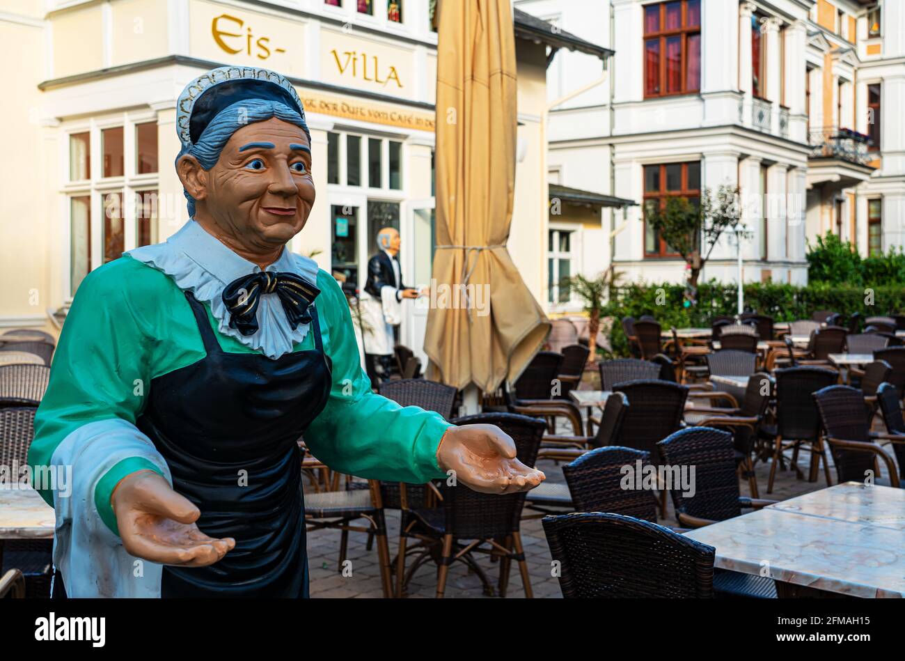 Impression de la place à Ahlbeck, île Usedom Banque D'Images