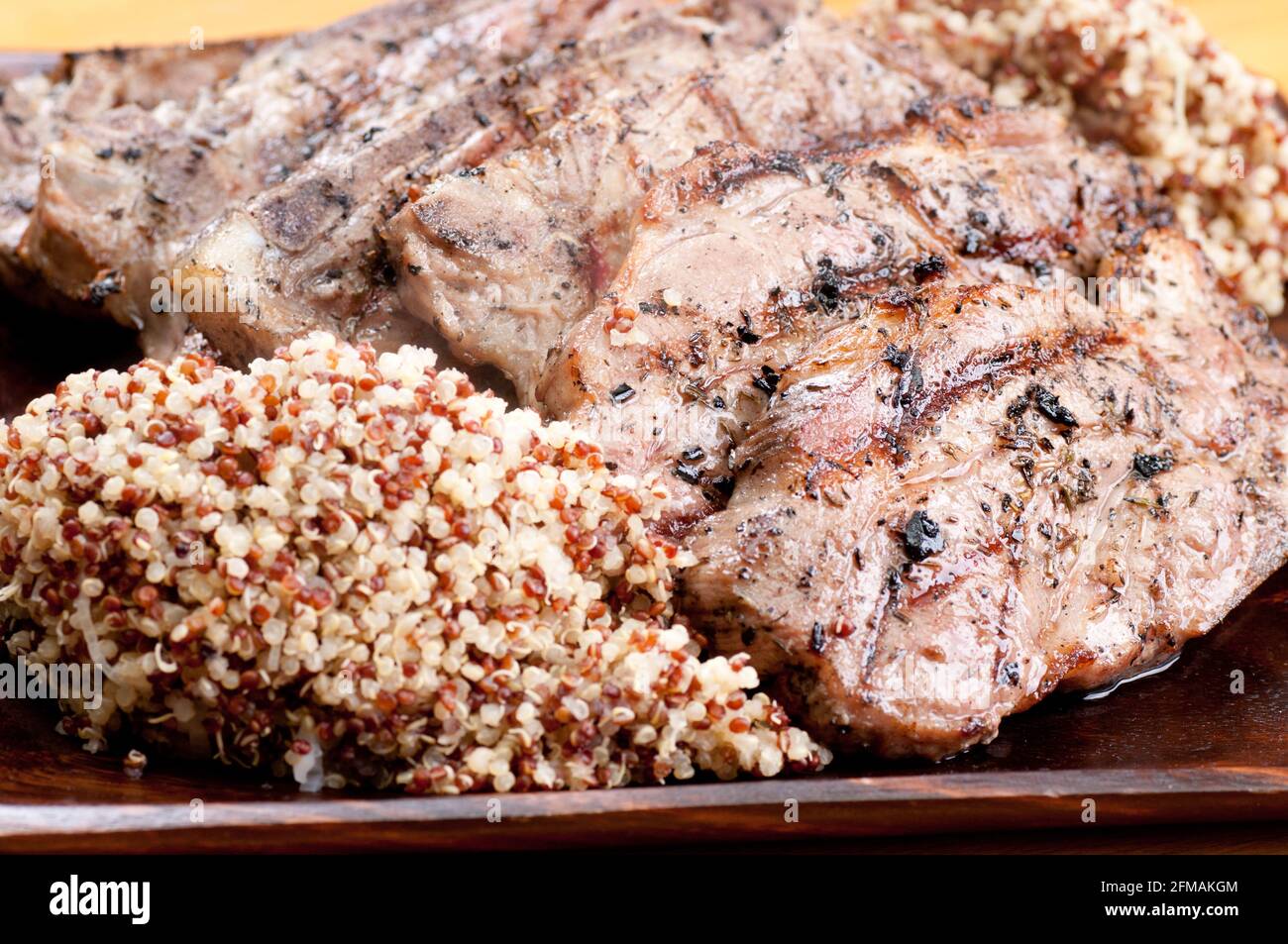 côtelettes de porc pour le souper Banque D'Images