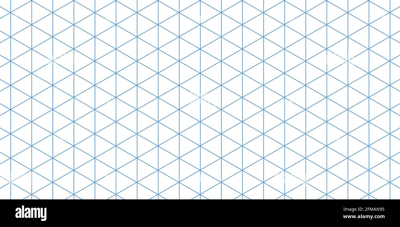Papier quadrillé. Grille de couleurs isométrique sur fond blanc. Illustration transparente à lignes abstraites. Motif géométrique pour l'école, les copybooks, les carnets Illustration de Vecteur