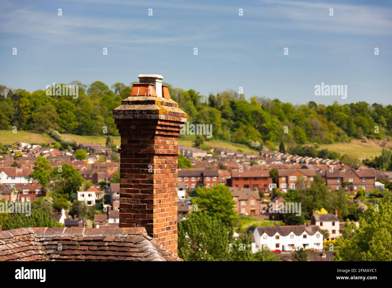 Bridgnorth est une ville de Shropshire, en Angleterre. La rivière Severn la divise en une ville haute et une ville basse. Banque D'Images